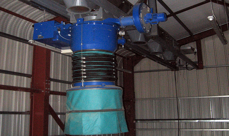 Open Truck Loading Bellows With Integrated Dust Collector 3