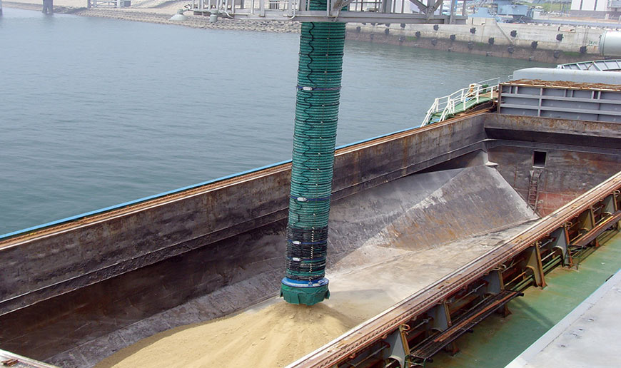 用于大产能的伸缩卸料口 3